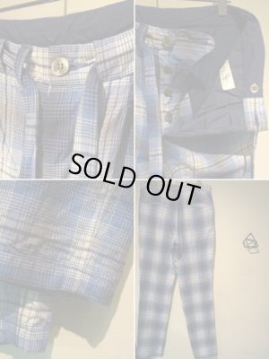 画像4: UNUSED（アンユーズド） チェックパンツ ブルーオンブレチェック