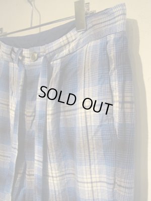 画像3: UNUSED（アンユーズド） チェックパンツ ブルーオンブレチェック