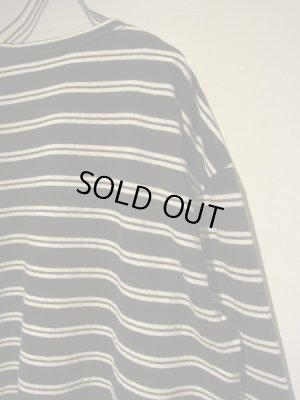 画像8: UNUSED（アンユーズド） オーバーサイズ ボーダーカットソー ブラック×ホワイト