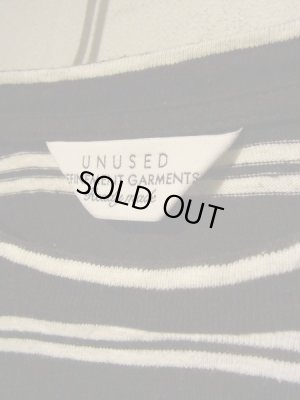 画像4: UNUSED（アンユーズド） オーバーサイズ ボーダーカットソー ブラック×ホワイト