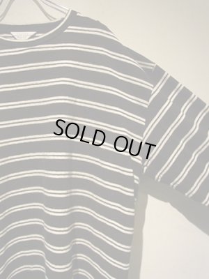 画像3: UNUSED（アンユーズド） オーバーサイズ ボーダーカットソー ブラック×ホワイト