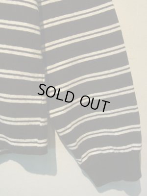 画像6: UNUSED（アンユーズド） オーバーサイズ ボーダーカットソー ブラック×ホワイト