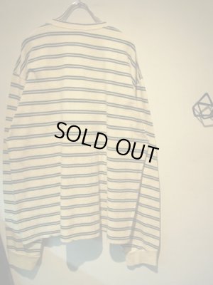 画像7: UNUSED（アンユーズド） オーバーサイズ ボーダーカットソー オフホワイト×グリーン