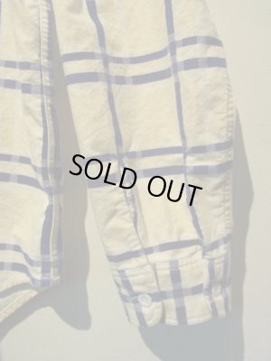 画像5: UNUSED（アンユーズド） プリントフランネルシャツ ホワイト×ブルー