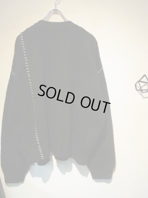 画像6: UNUSED（アンユーズド） ハンドステッチング シルクカーディガン ブラック