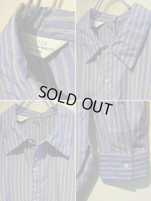 画像4: UNUSED（アンユーズド） オーバーサイズ ストライプシャツ ブルー