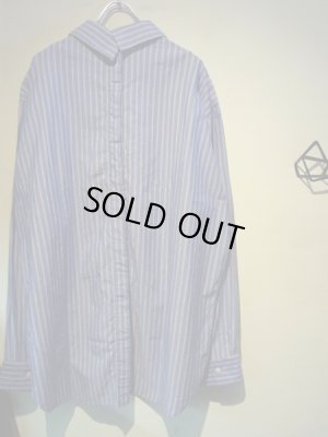 画像5: UNUSED（アンユーズド） オーバーサイズ ストライプシャツ ブルー