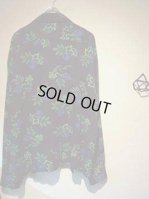 画像9: UNUSED（アンユーズド） フローラルプリント レーヨンシャツ ネイビー