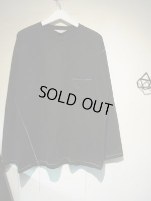 画像2: UNUSED（アンユーズド） ロングスリーブポケットTシャツ ブラック