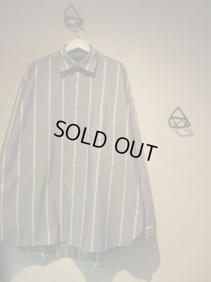 画像2: UNUSED（アンユーズド） オーバーサイズ ストライプシャツ ブルー×ホワイト