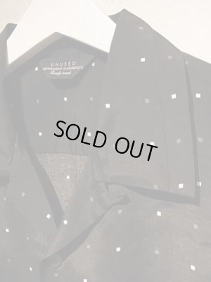 画像3: UNUSED（アンユーズド） スクエアドットレーヨンシャツ ブラック