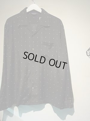 画像2: UNUSED（アンユーズド） スクエアドットレーヨンシャツ ブラック