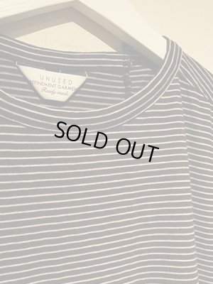 画像3: UNUSED（アンユーズド） カシミアミックス ボーダーTシャツ ブラック×ホワイト