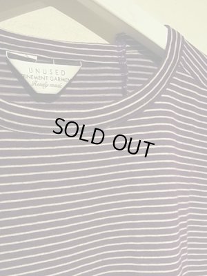 画像3: UNUSED（アンユーズド） カシミアミックス ボーダーTシャツ パープル×ホワイト