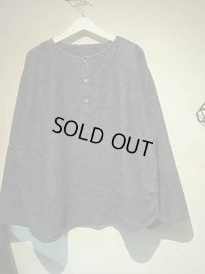 画像3: ユーロ ヘンリーネックプルオーバーシャツ インディゴカラー