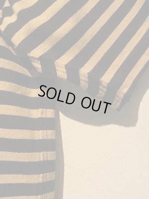 画像6: UNUSED（アンユーズド） ボーダーTシャツ ブラック×ベージュ