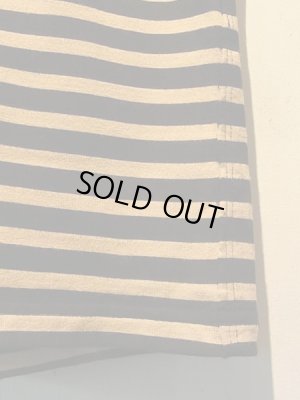 画像7: UNUSED（アンユーズド） ボーダーTシャツ ブラック×ベージュ