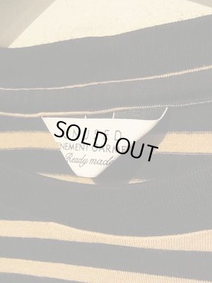 画像4: UNUSED（アンユーズド） ボーダーTシャツ ブラック×ベージュ