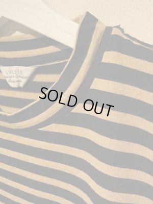 画像5: UNUSED（アンユーズド） ロングスリーブ ボーダーTシャツ ブラック×ベージュ