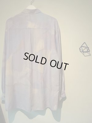 画像8: ユーロ マーブル模様 ロングスリーブレーヨンシャツ パステルカラー