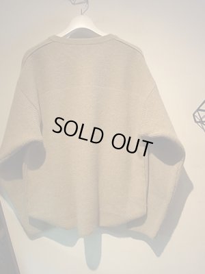 画像8: YOKE（ヨーク） 7G アルパカウールカーディガンリブステッチニット ベージュ