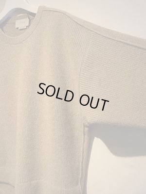 画像5: YOKE（ヨーク） 7G アルパカウールカーディガンリブステッチニット ベージュ