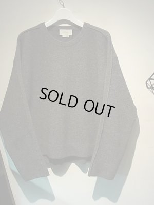 画像2: YOKE（ヨーク） 7G アルパカウールカーディガンリブステッチニット ヘザーグレー