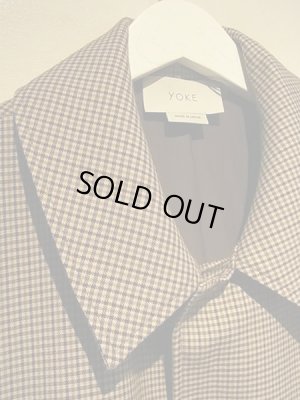 画像4: YOKE（ヨーク） 5カラーズプレイドウール 3WAYバルカラーシェアコート ベージュプレイド