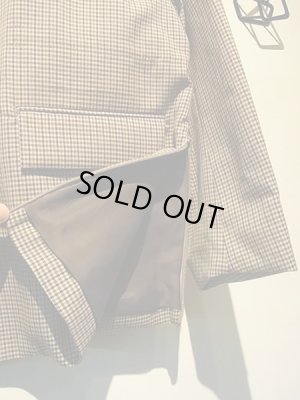 画像6: YOKE（ヨーク） 5カラーズプレイドウール ルーズダブルブレステッドジャケット ベージュプレイド