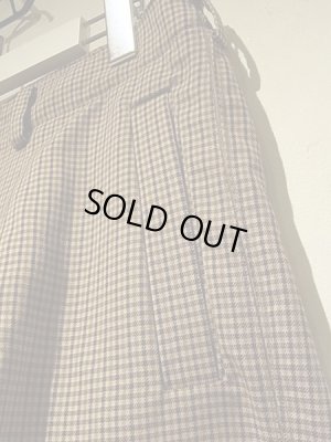 画像4: YOKE（ヨーク） 5カラーズプレイドウール 1タックワイドトラウザーズ ベージュプレイド