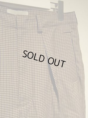 画像3: YOKE（ヨーク） 5カラーズプレイドウール 1タックワイドトラウザーズ ベージュプレイド