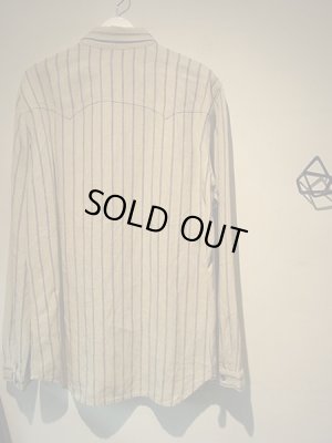 画像8: ユーロ イタリアンヘビーリネンストライプシャツ ベージュ