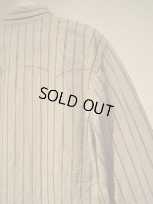 画像9: ユーロ イタリアンヘビーリネンストライプシャツ ベージュ