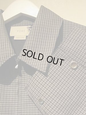 画像4: YOKE（ヨーク） 5カラーズプレイドウール カットオフドリズラージャケット グレープレイド