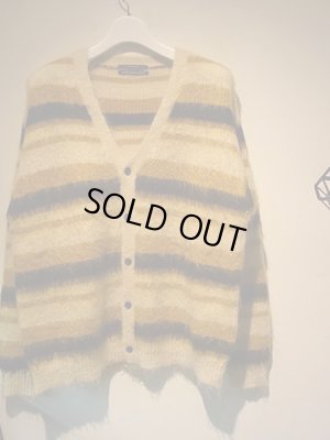 画像2: UNUSED（アンユーズド） ボーダーモヘアカーディガン