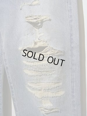 画像7: UNUSED（アンユーズド） ダメージデニムパンツ フェイドインディゴ