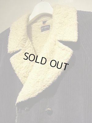 画像4: ユーロヴィンテージ イタリア製 太畝コーデュロイランチコート ネイビー