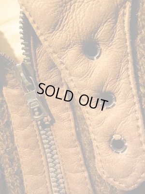 画像6: ユーロヴィンテージ イタリア製 フィッシャーマンニット×リアルムートンジャケット ブラウン