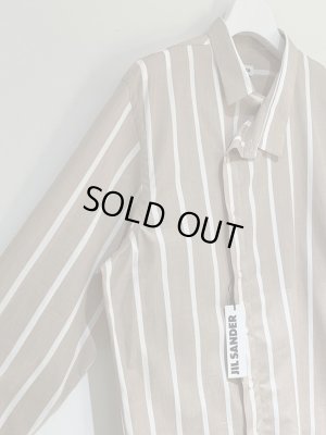 画像5: JIL SANDER（ジルサンダー） アシンメトリー ストライプシャツ ベージュ