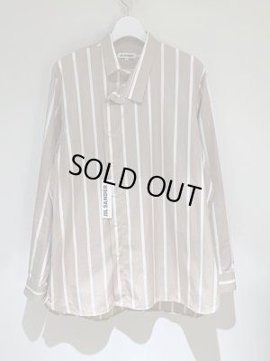 画像2: JIL SANDER（ジルサンダー） アシンメトリー ストライプシャツ ベージュ