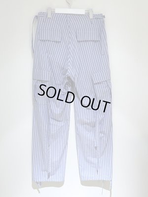 画像7: UNUSED（アンユーズド） ストライプカーゴパンツ ブルー