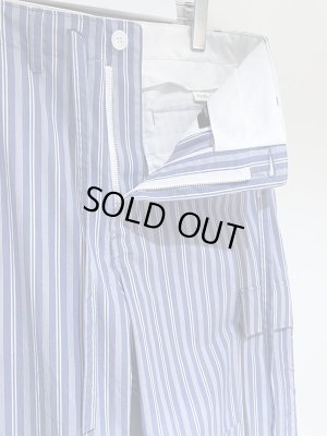 画像4: UNUSED（アンユーズド） ストライプカーゴパンツ ブルー