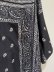 画像5: UNUSED（アンユーズド） レーヨン×シルク バンダナ柄ショートスリーブシャツ ブラック