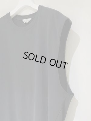 画像2: UNUSED（アンユーズド） カットオフ スリーブレスTシャツ ブラック
