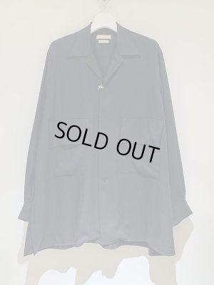 画像2: YOKE（ヨーク） ビッグフラップロングシャツ フォグブラック