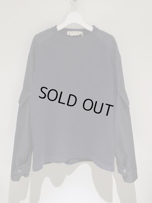 画像2: MARNI（マルニ） ウール×ポリアミド クルーネックプルオーバー ダークネイビー