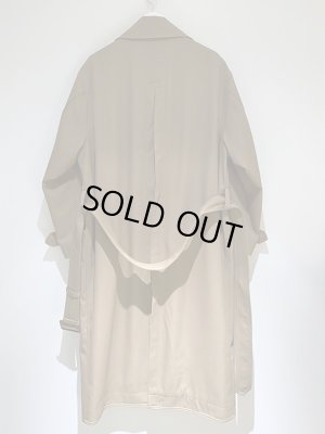 画像7: YOKE（ヨーク） ウールカルゼダブルブレステッドオーバーコート ベージュ