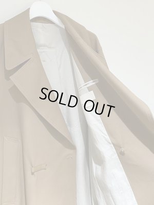 画像6: YOKE（ヨーク） ウールカルゼダブルブレステッドオーバーコート ベージュ