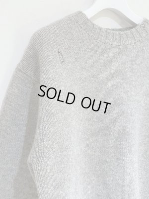 画像3: UNUSED（アンユーズド） ダメージセーター グレー