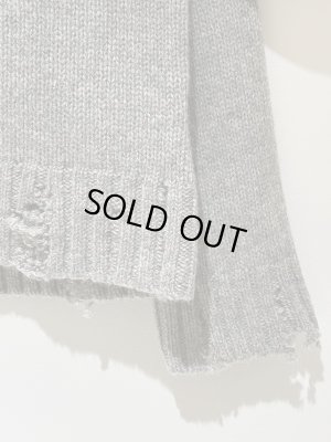 画像6: UNUSED（アンユーズド） ダメージセーター グレー